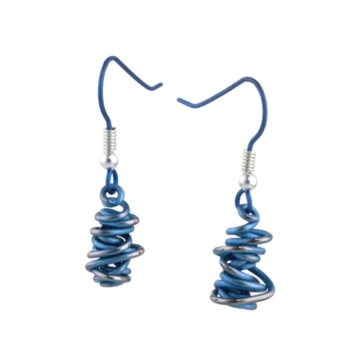 Chaos 12mm Light Blue Drop Earrings